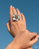 Paparazzi Fast Florals - Blue Ring