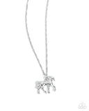 Paparazzi Stallion Statement - Silver Necklace
