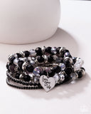 Paparazzi Optimistic Opulence - Black Bracelet
