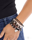 Paparazzi Optimistic Opulence - Black Bracelet