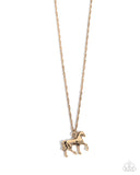 Paparazzi Stallion Statement - Gold Necklace