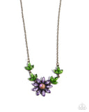 Paparazzi Blossoming Baseline - Brass Necklace