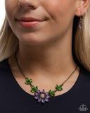 Paparazzi Blossoming Baseline - Brass Necklace