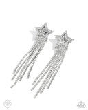 Paparazzi Currently Cosmic - White Post Earrings