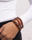 Paparazzi Smooth Stacks - Brown Bracelet