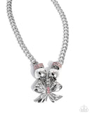 Paparazzi Big Deal Bow - Pink Necklace