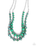 Paparazzi Shape Shifting Sense - Green Necklace