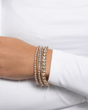 Paparazzi Persistent Pizzazz - Gold Bracelet