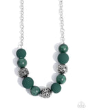 Paparazzi Bewitching Texture - Green Necklace