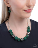 Paparazzi Bewitching Texture - Green Necklace