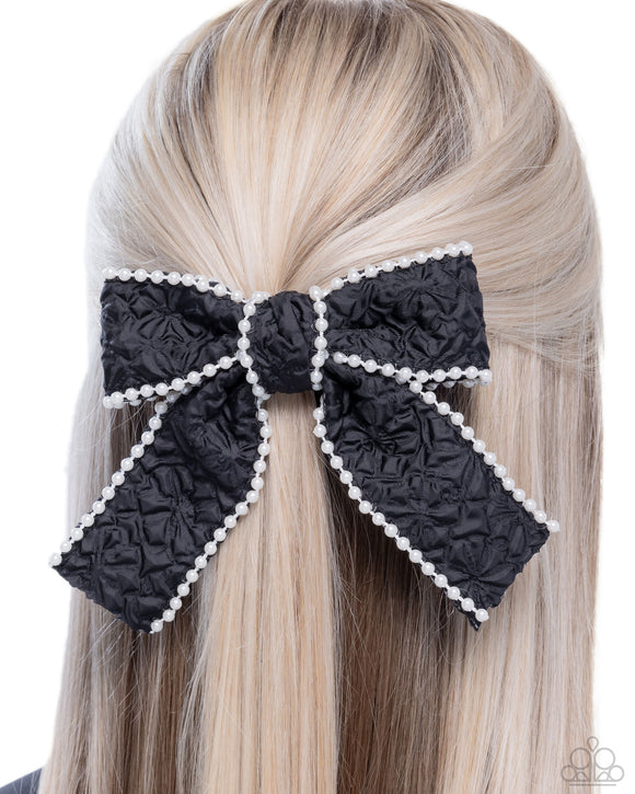 Paparazzi Coquette Charm - Black Hair Clip