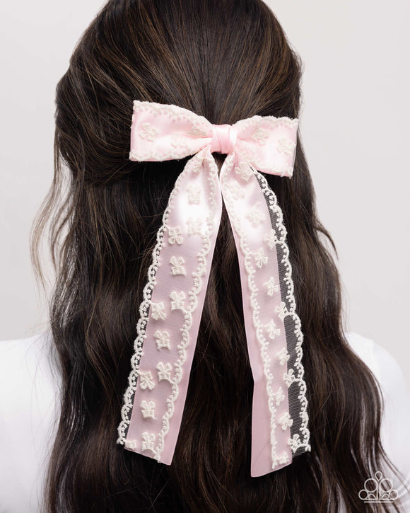 Paparazzi Carefree Coquette - Pink Hair Clip