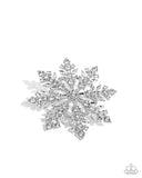 Paparazzi Snowflake Solstice - White Brooch