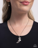 Paparazzi Dazzling-Yard Dash - White Necklace