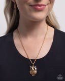 Paparazzi Opulent Owl - Brown Necklace