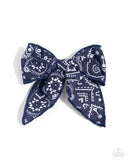 Paparazzi Bandana Bravado - Blue Hair Clip
