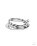 Paparazzi Calmly Coiled - Silver Bracelet