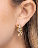 Paparazzi Sea Horse Statement - Gold Earring