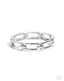 Paparazzi Symmetrical Sheen - Silver Bracelet