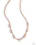 Paparazzi BOW the Knee - Rose Gold Necklace