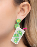 Paparazzi Lavish Limes - Green Earring