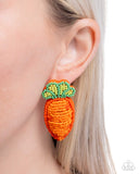 Paparazzi Carefree Carrot - Orange Earring