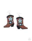 Paparazzi Beaded Boot - Brown Earring