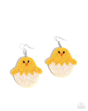 Paparazzi Capricious Chick - Yellow Earring