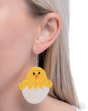 Paparazzi Capricious Chick - Yellow Earring