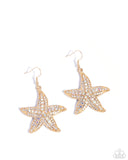 Paparazzi Starfish Spectacle - Gold Earring