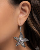 Paparazzi Starfish Spectacle - White Earring