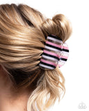 Paparazzi Linear Legato - Pink Hair Clip