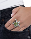 Paparazzi Tailored Turtle - Green Ring