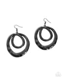 Paparazzi Subtle Swirls - Black Earring