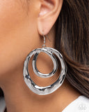 Paparazzi Subtle Swirls - Silver Earring