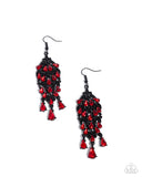 Paparazzi Fringe Film - Red Earring