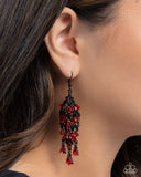 Paparazzi Fringe Film - Red Earring
