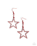 Paparazzi Steady Stars - Red Earring