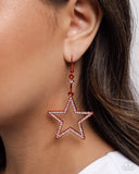 Paparazzi Steady Stars - Red Earring