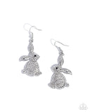 Paparazzi Bunny Bling - White Earring