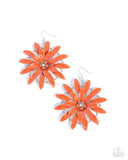 Paparazzi Floral Feeling - Orange Earring