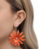 Paparazzi Floral Feeling - Orange Earring