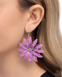 Paparazzi Floral Feeling - Purple Earring