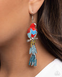 Paparazzi Parrot Pull - Red Earring