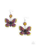 Paparazzi Fluttering Feature - Pink Earring