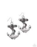 Paparazzi Adorable Anchor - Silver Earring