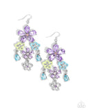 Paparazzi Floral Fountain - Purple Earring