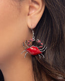 Paparazzi Colorful Crab - Red Earring
