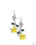 Paparazzi Floral Fractal - Yellow Earring