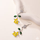 Paparazzi Floral Fractal - Yellow Earring